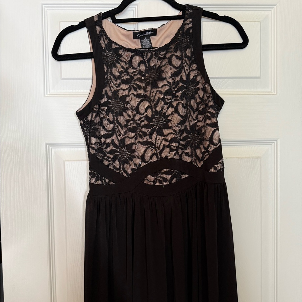 Candie's Black Lace Midi Dress